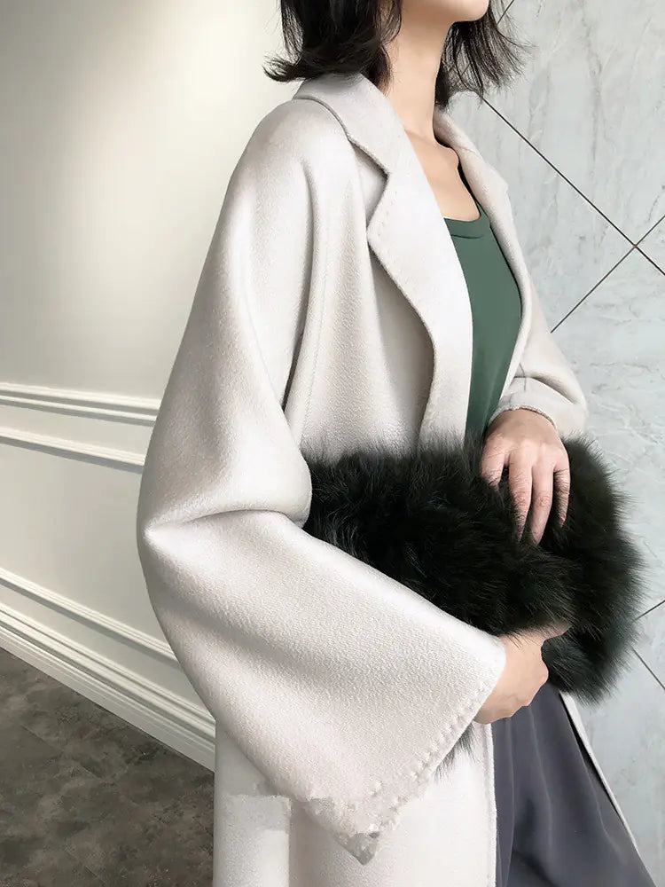 Camel Luxe Cashmere Wrap Coat