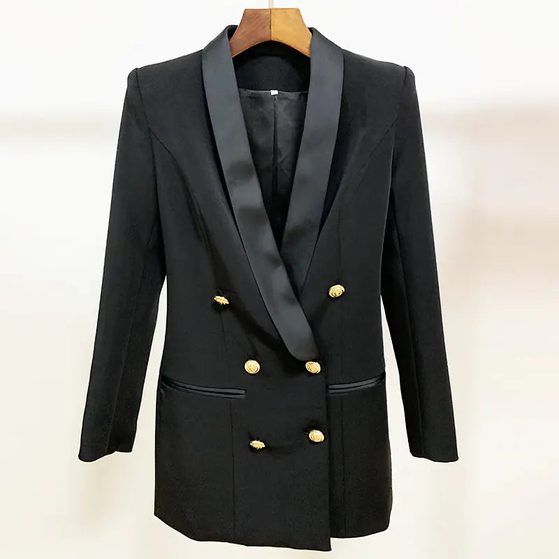 2020 Luxury Lion Button Blazer Dress