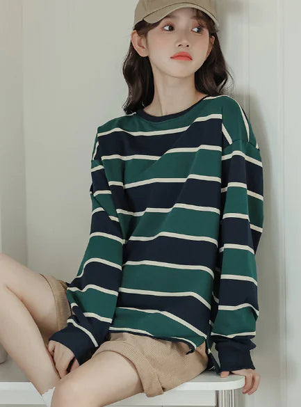 Striped Cotton Hoodie