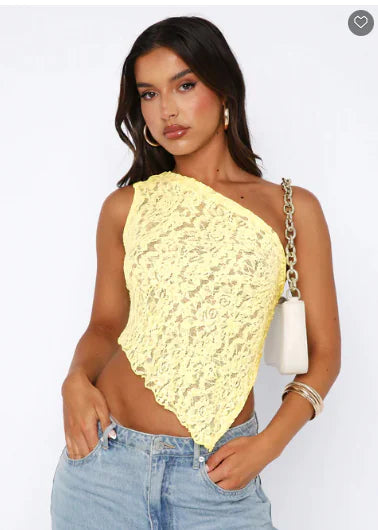 Chic Lace-Up Asymmetrical Top