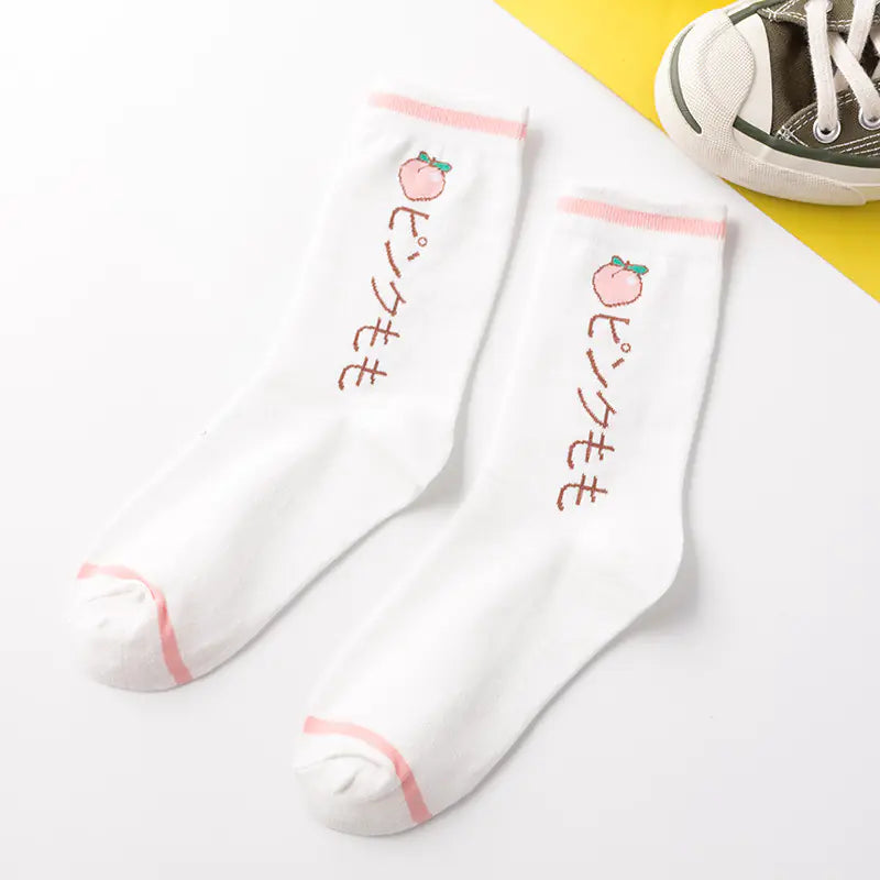 Chic Fruit Pattern Tube Socks for Women