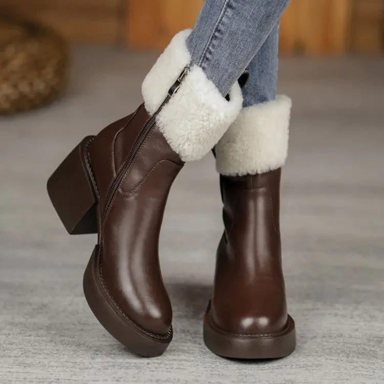 Chic Thick Heel Women's Boots