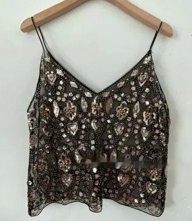 Glam Sequin Sling Top