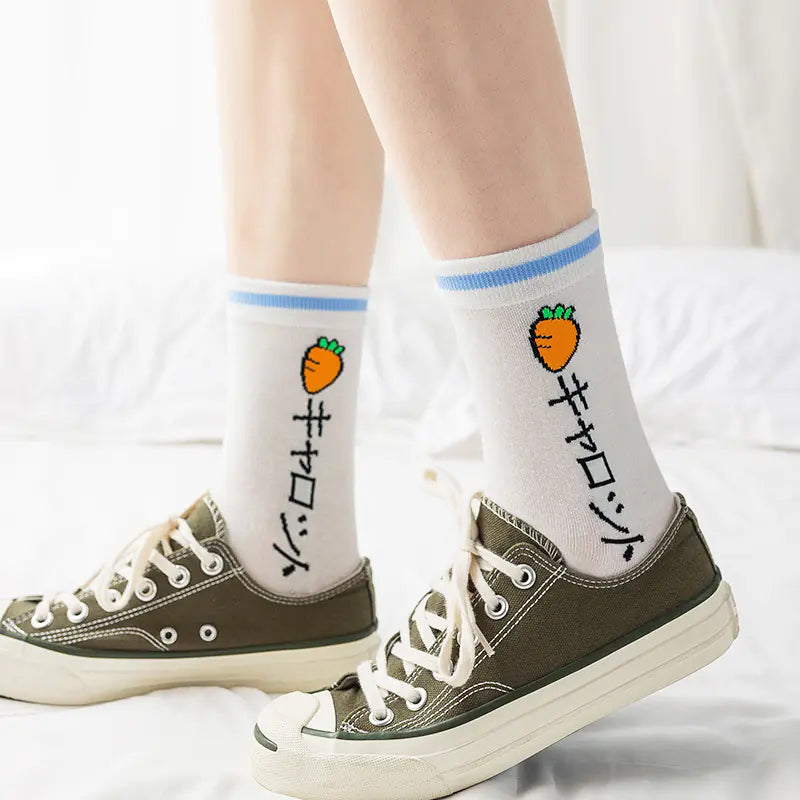 Chic Fruit Pattern Tube Socks for Women