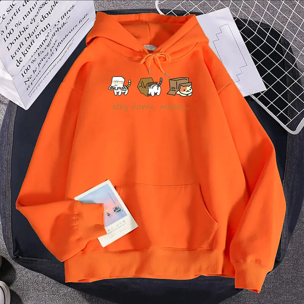 Fleece Printed Hoodie Pullover