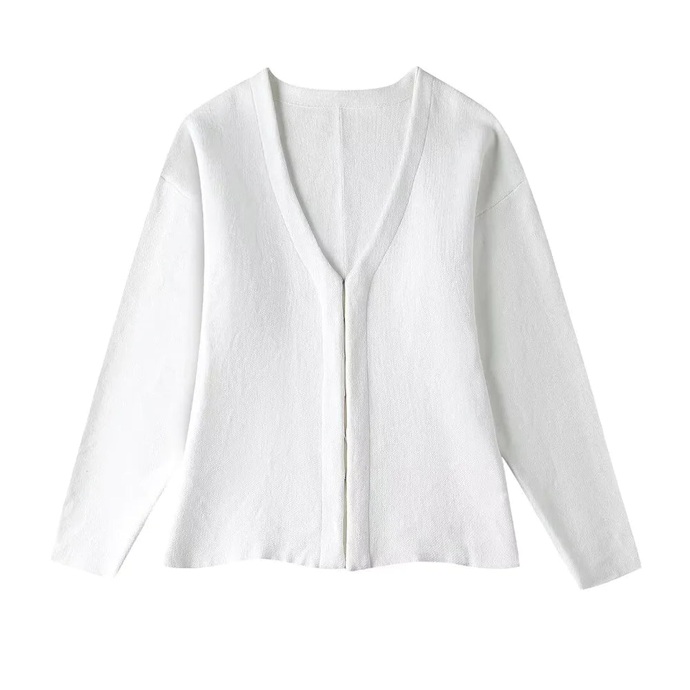 Chic Knitted Skirt and Jacket Set
