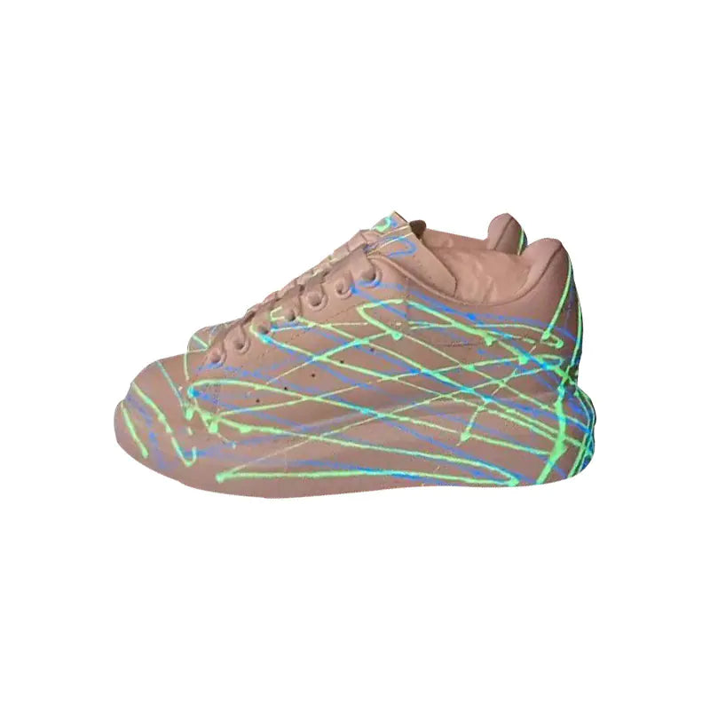 2020 McQueen Vibrant Graffiti Sneakers