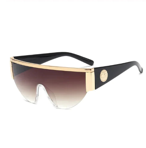 Vintage Pilot Half-Frame Sunglasses