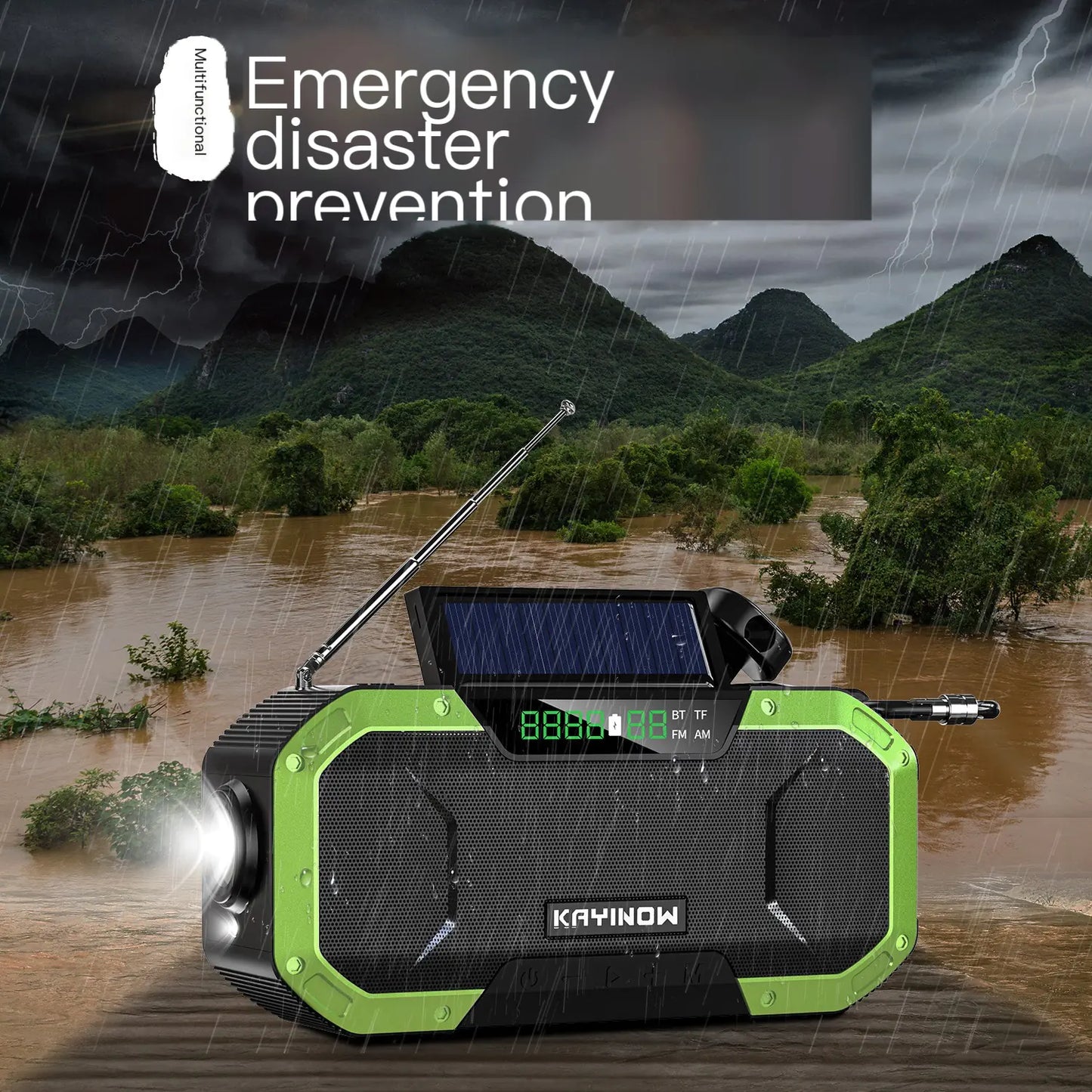 SolarBoost 5000mAh Emergency Radio