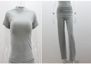 Chic Slim-Fit Top & Pants Ensemble