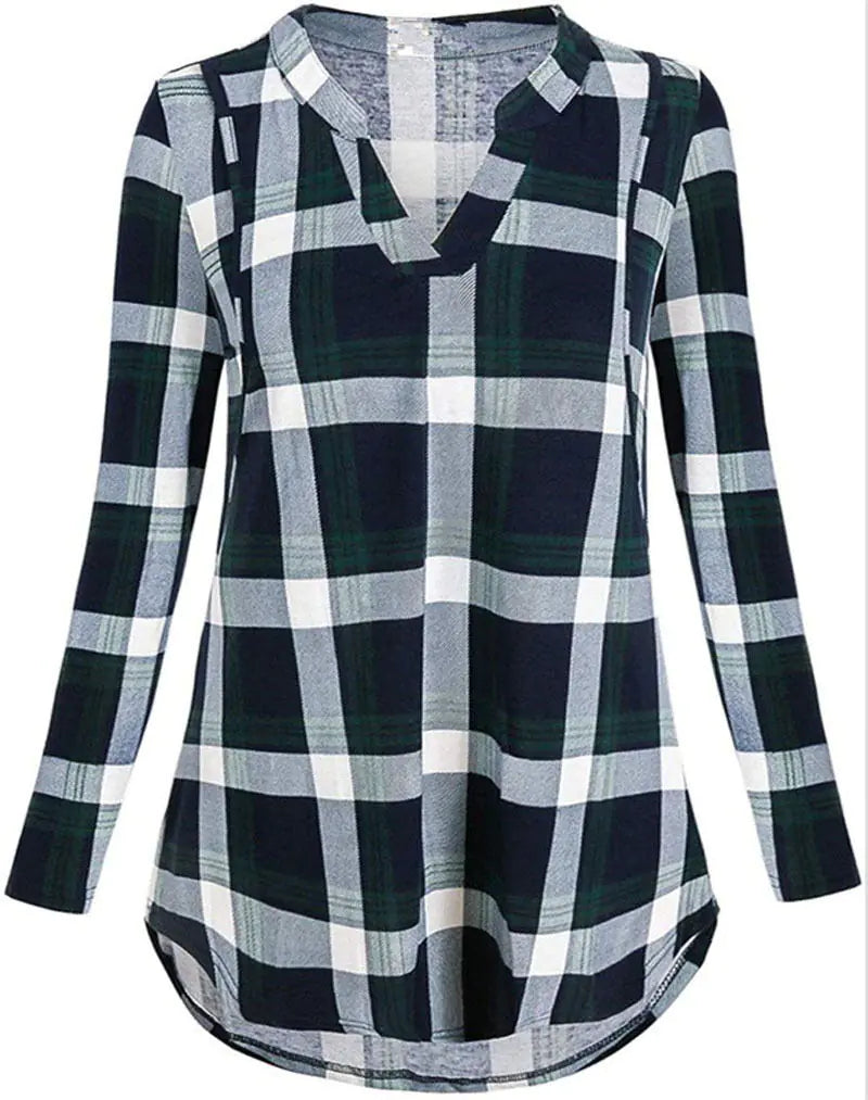 Chic Plaid Nursing Blouse