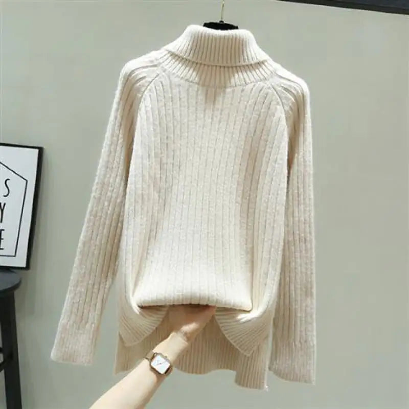 Chic Thick Knit High-Collar Top