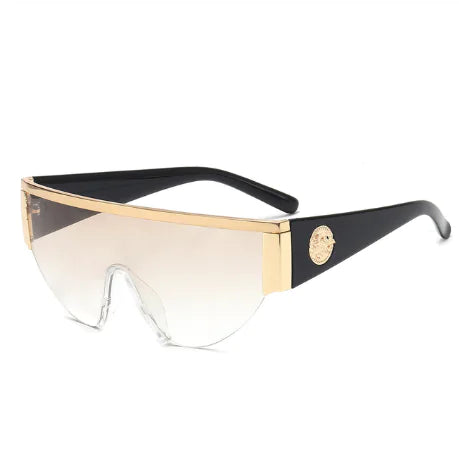 Vintage Pilot Half-Frame Sunglasses