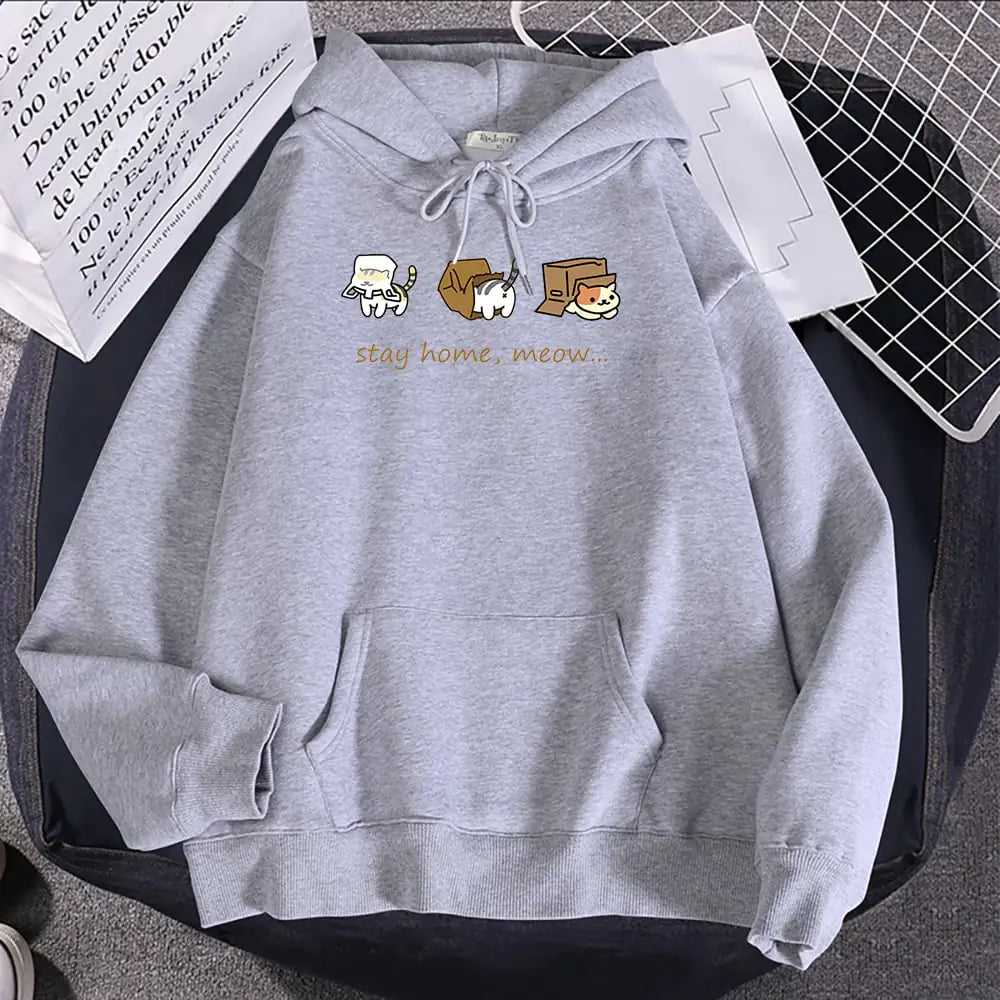 Fleece Printed Hoodie Pullover