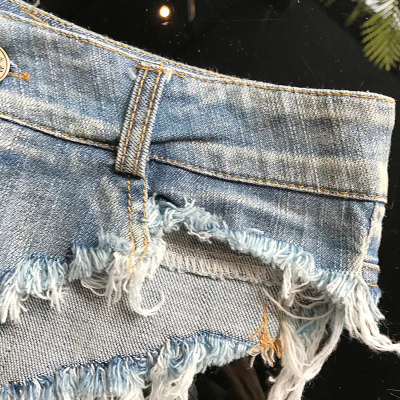 Chic Summer Denim Shorts - Ultra Short