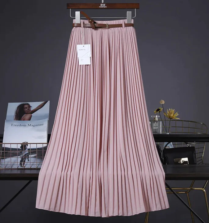 Flowy Chiffon Midi Skirt
