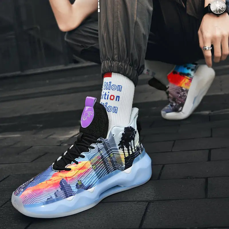 Glow Court High-Top Sneakers