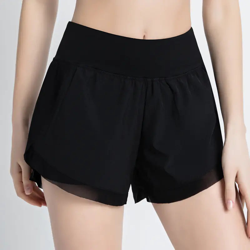 Sporty Chic Dual-Layer Shorts