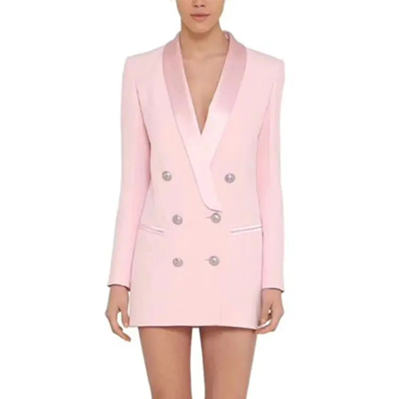 2020 Luxury Lion Button Blazer Dress