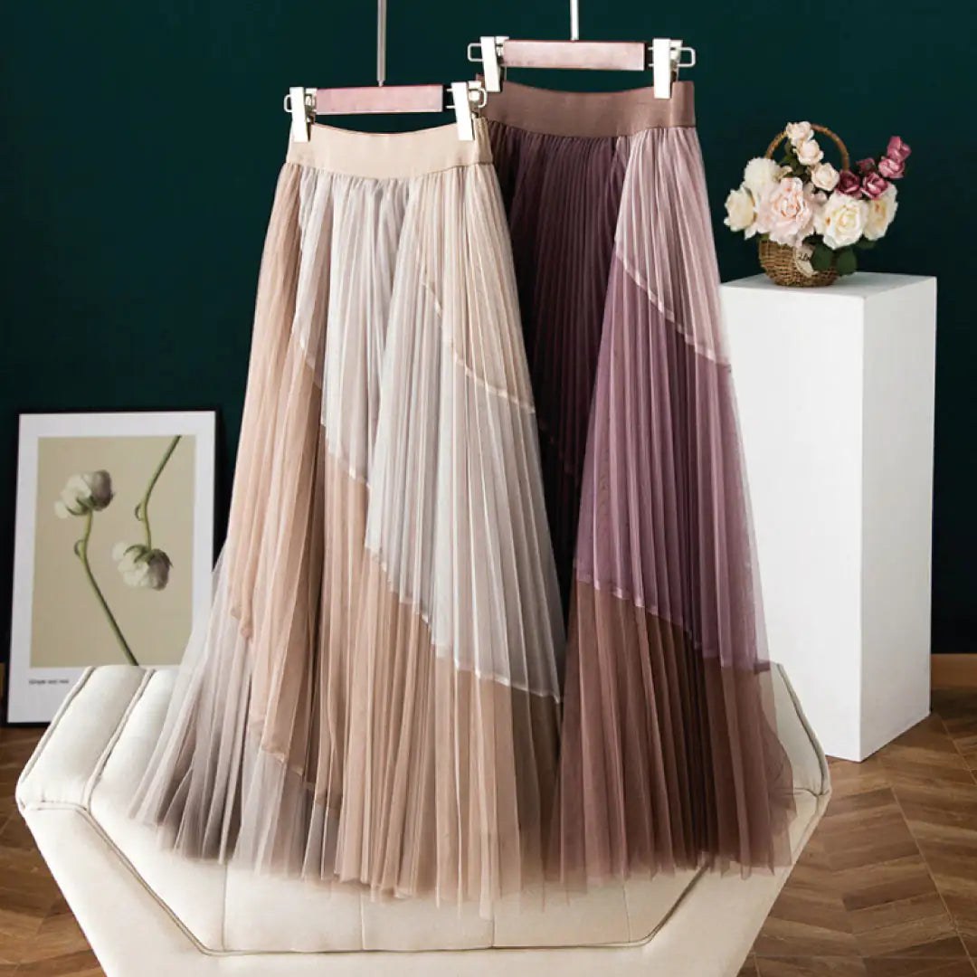 Amelia Pleated A-Line Skirt