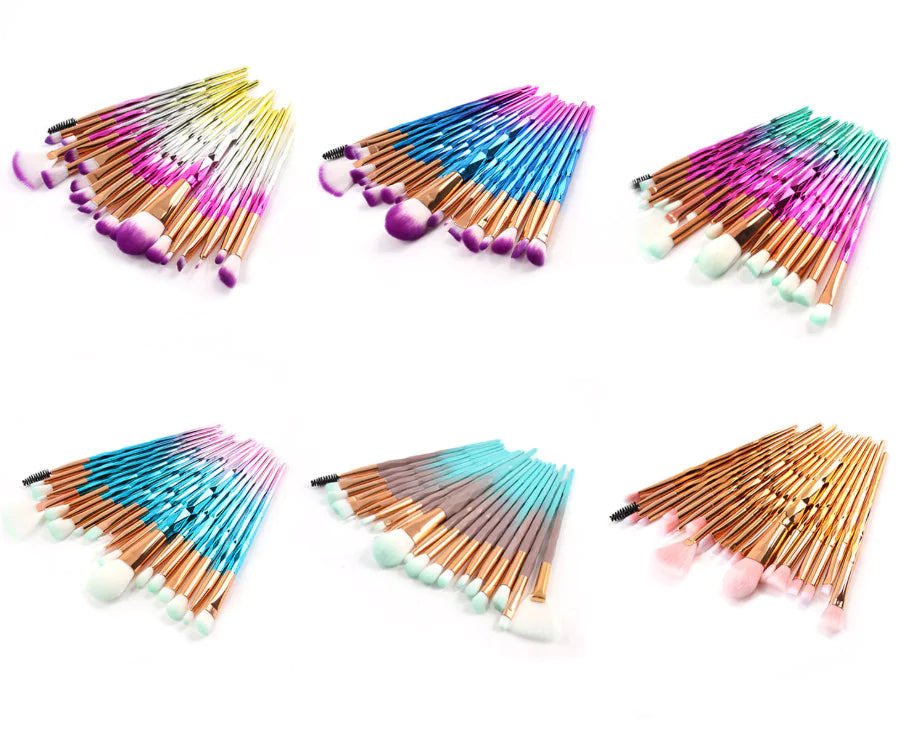 20-Piece Diamond Grip Eye Brush Set