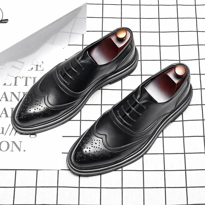 Gentleman's Classic Brogue Leather Shoes