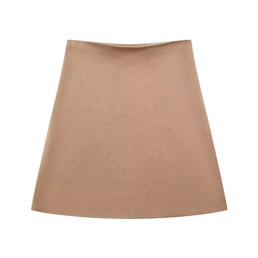 Chic Knitted Skirt and Jacket Set