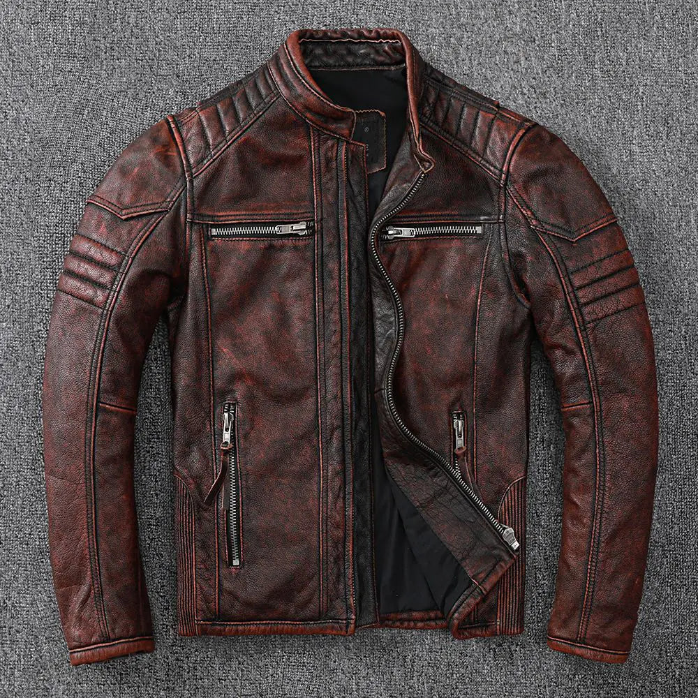 Harley Vintage Leather Biker Jacket