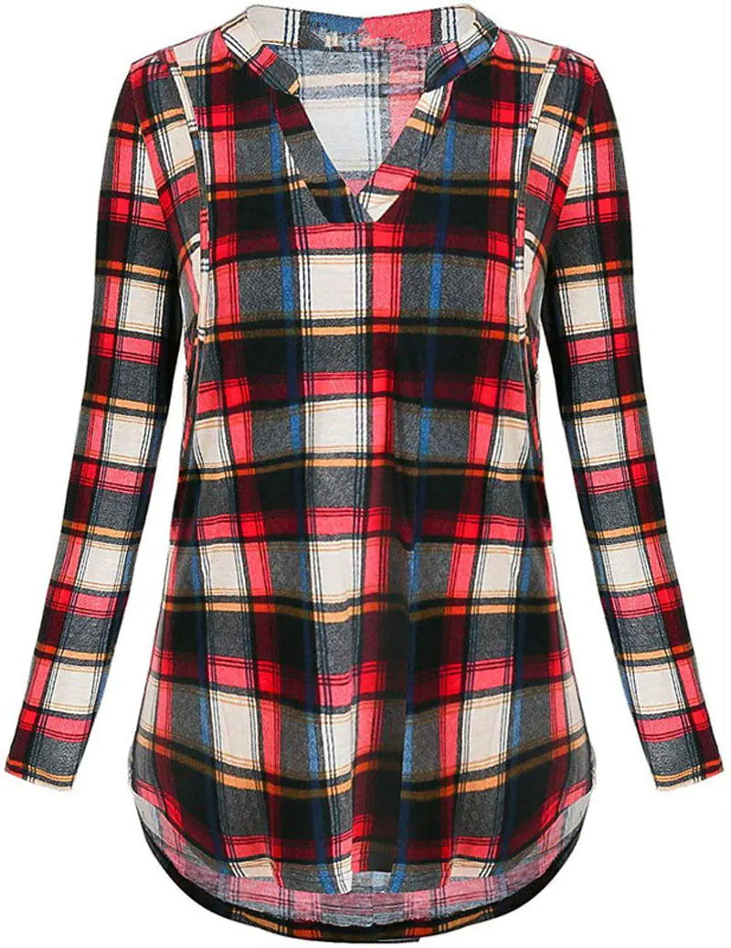 Chic Plaid Nursing Blouse