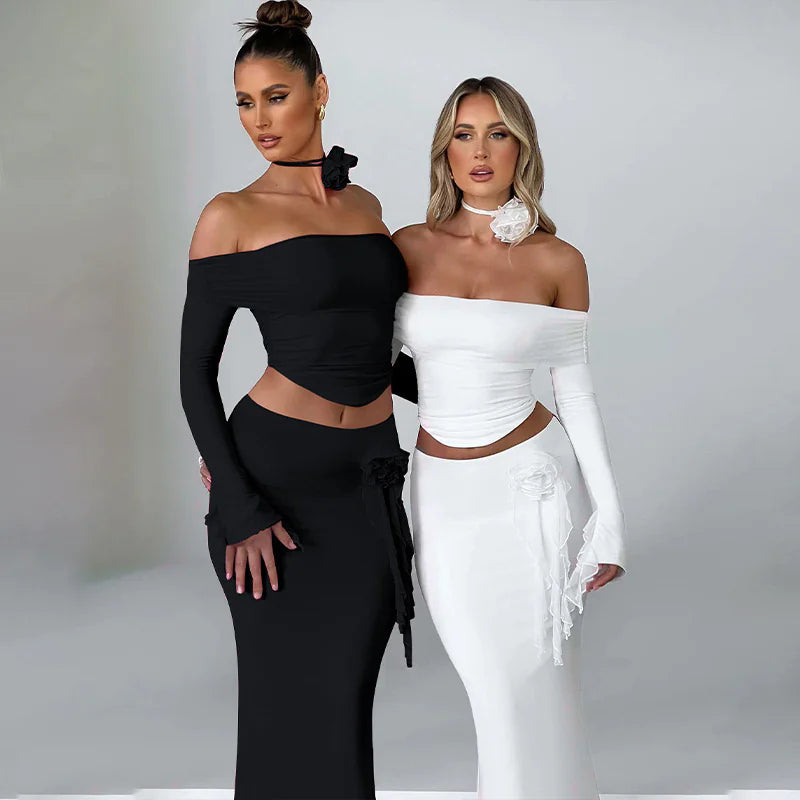 Sleek Silhouette Skirt Set