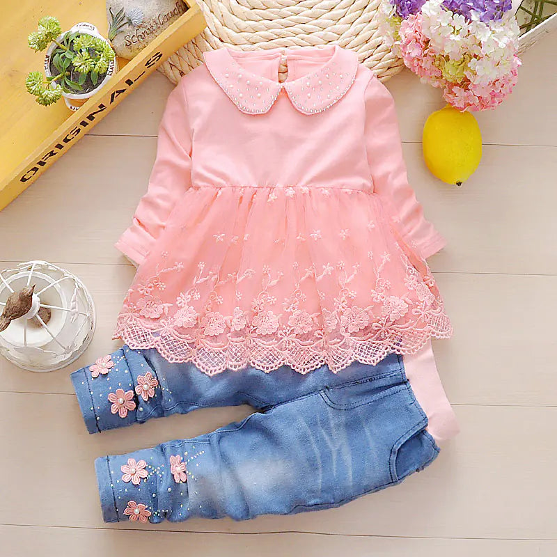 Toddler Chic Denim 3-Piece Ensemble (Ages 1-3)