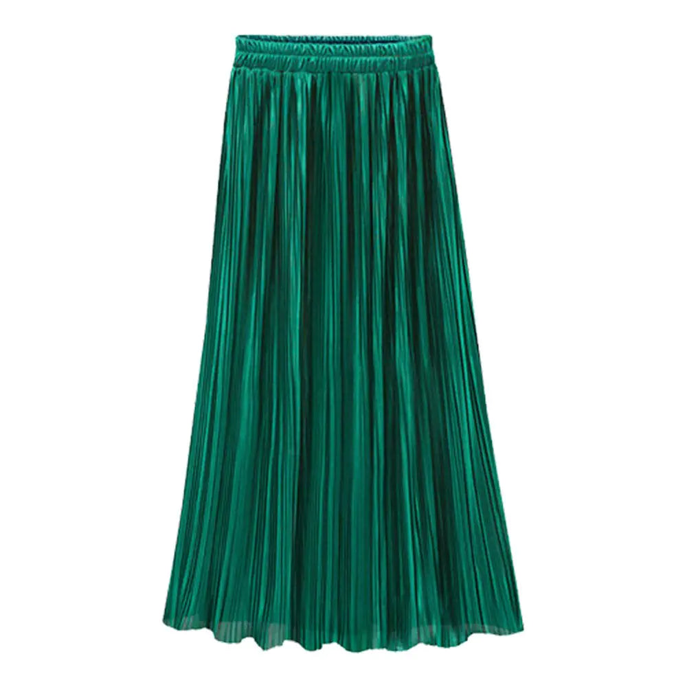 Chic Pleated Midi Skirt