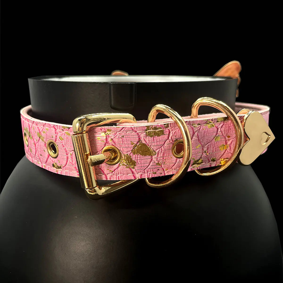 Artisan Pink Butterfly Choker with Leash