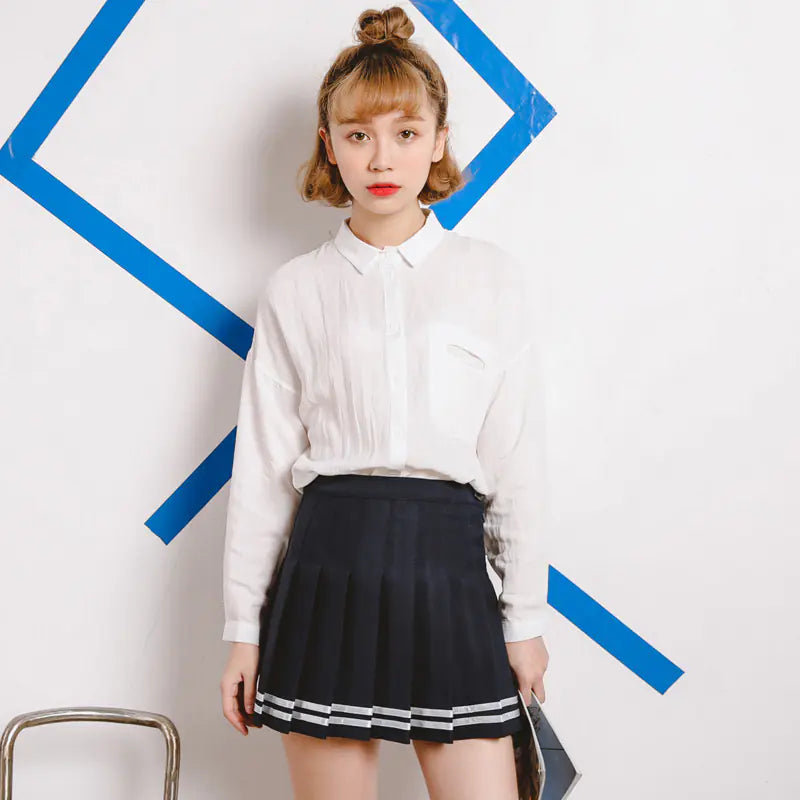 Chic Pleated Midi Skirt