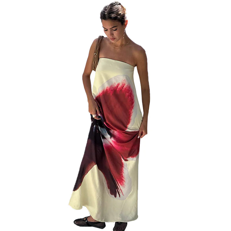 Dual Tone Strapless Dress