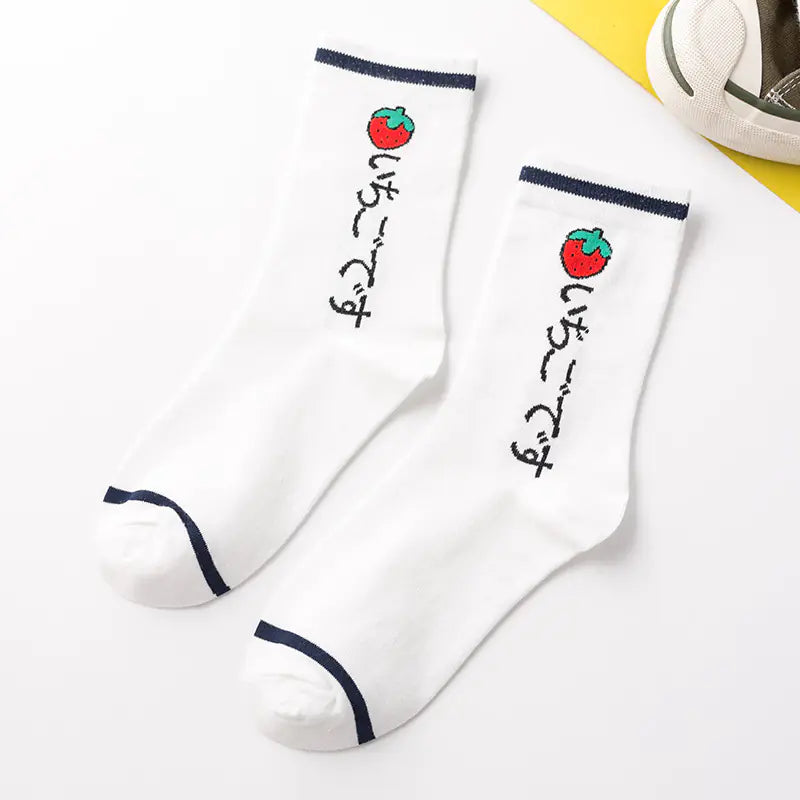 Chic Fruit Pattern Tube Socks for Women