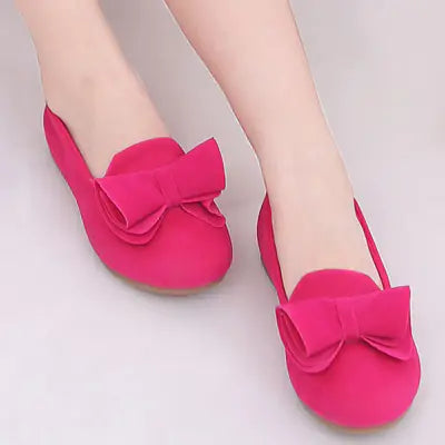 Velvet Bow Princess Flats for Girls