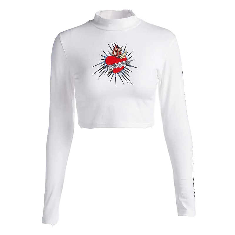 Chic Long Sleeve Crop Tee