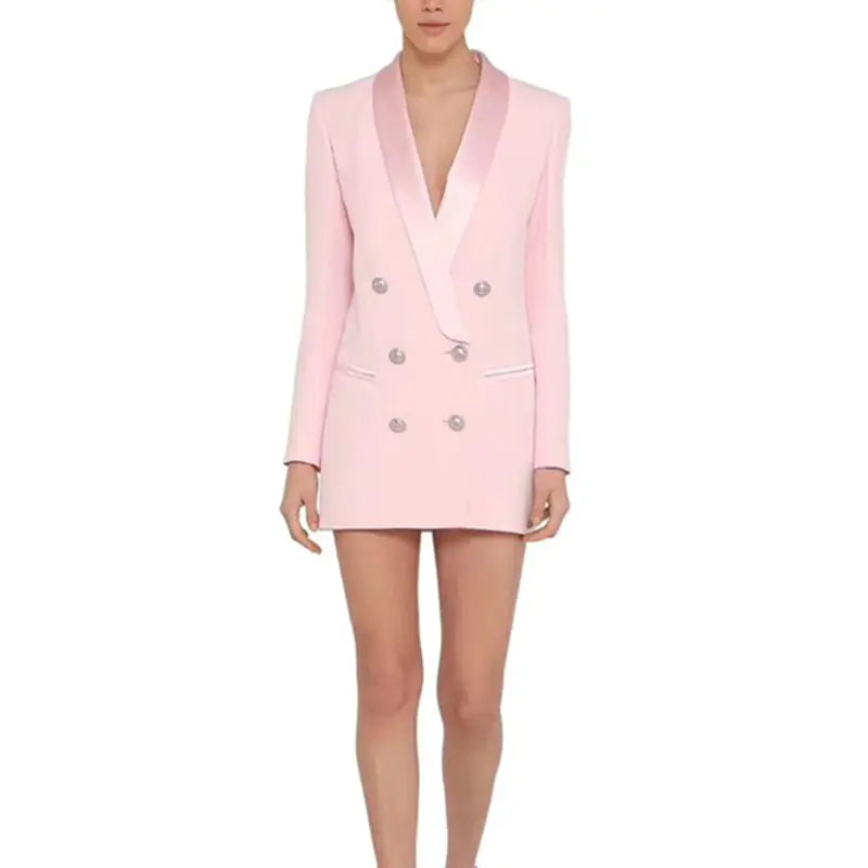 2020 Luxury Lion Button Blazer Dress
