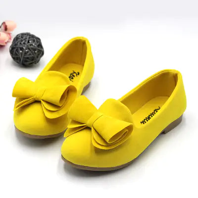 Velvet Bow Princess Flats for Girls