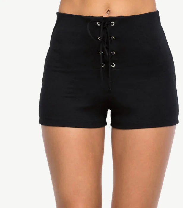 Chic Belted Cotton Shorts