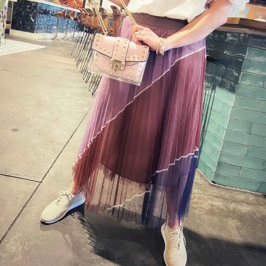 Amelia Pleated A-Line Skirt