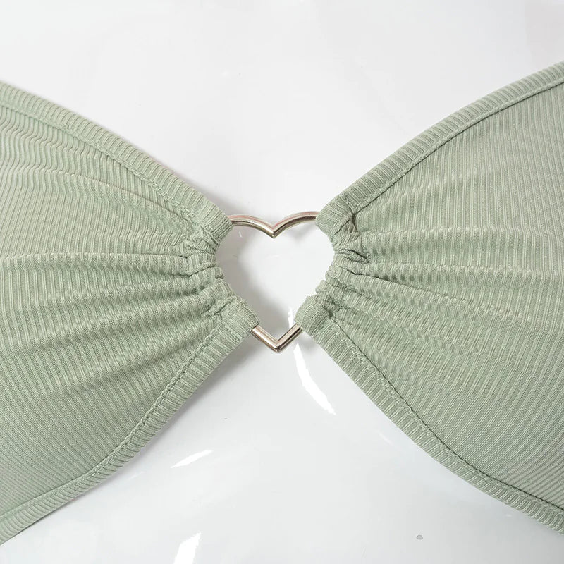 Heart Print Slim Top