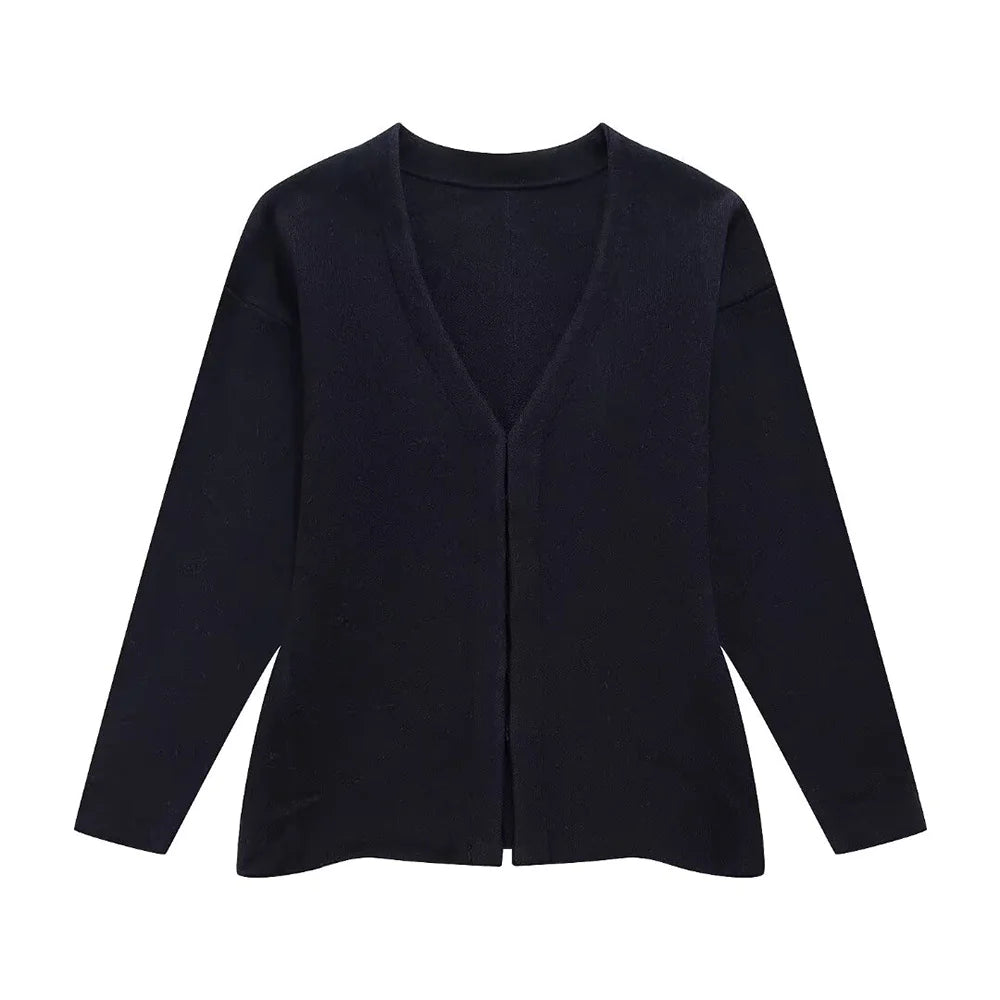 Chic Knitted Skirt and Jacket Set