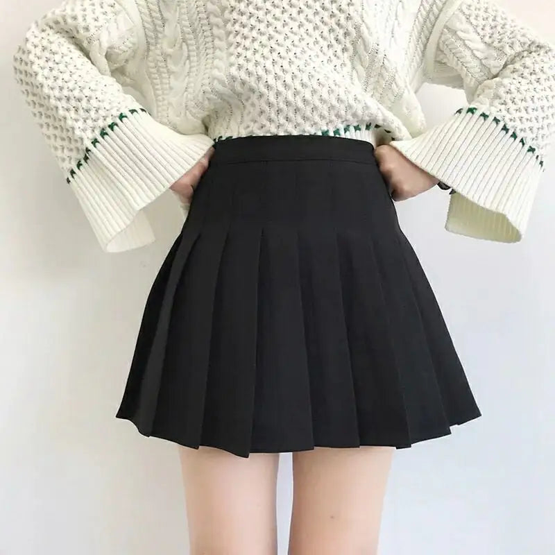 Chic A-Line Plaid Pleated Skirt for Women