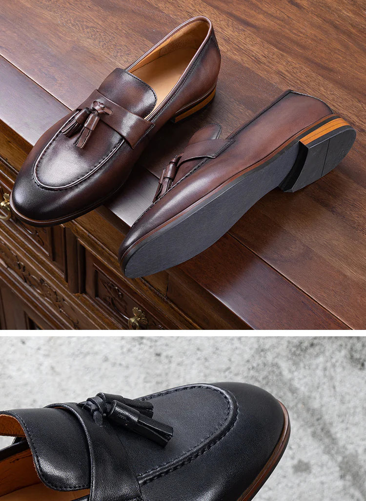 Men's Tassel Leather Shoes - Dress & Casual Style