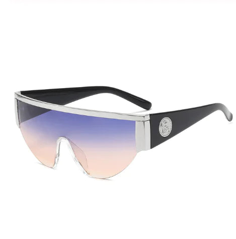 Vintage Pilot Half-Frame Sunglasses