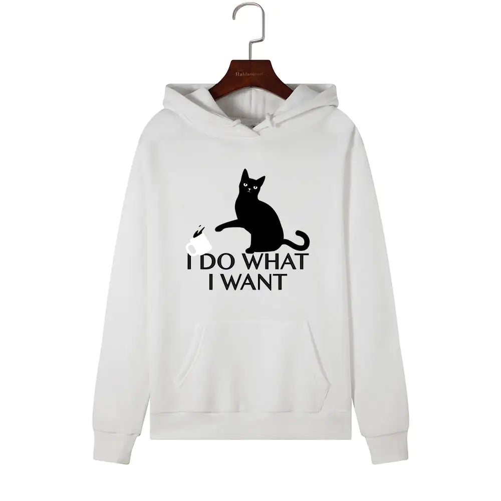 Black Cat Casual Hoodie
