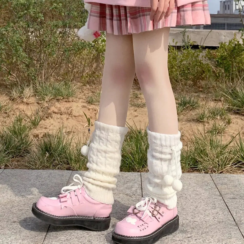 Chic Whimsy Wool Knee Warmers