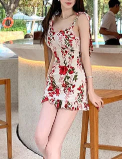 Chic Summer Off-Shoulder V-Neck Dress